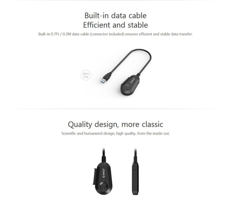 ORICO 25UTS USB 3.0 to SATA Hard Drive Adapter Cable for 2.5 inch SATA HDD / SSD