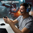 Soulbytes S11 USB + 3.5mm 4 Pin Adjustable LED Light Gaming Headset with Mic (Red)