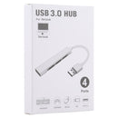 A-809 4 x USB 3.0 to USB 3.0 Aluminum Alloy HUB Adapter (Silver)