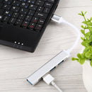 A-809 4 x USB 3.0 to USB 3.0 Aluminum Alloy HUB Adapter (Silver)