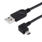 90 Degree Angle Left Mini USB to USB Data / Charging Cable, Length: 28cm