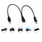 2 in 1 USB 3.0 Female to USB 2.0 + USB 3.0 Male Cable for Computer / Laptop, Length: 29cm