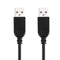2 in 1 USB 2.0 Male to 2 Dual USB Male Cable for Computer / Laptop, Length: 50cm
