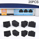 20 PCS Silicone Anti-Dust Plugs for RJ45 Port(Black)