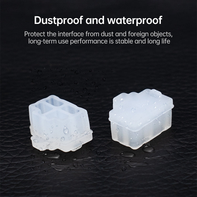 20 PCS Silicone Anti-Dust Plugs for RJ45 Port(Transparent)