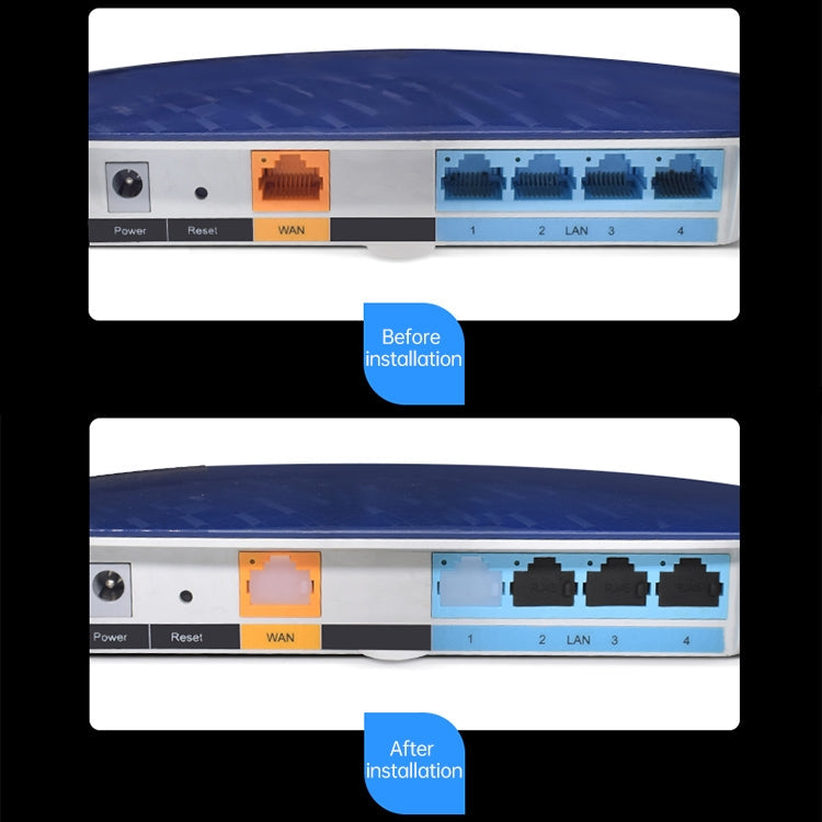 20 PCS Silicone Anti-Dust Plugs for RJ45 Port(Transparent)