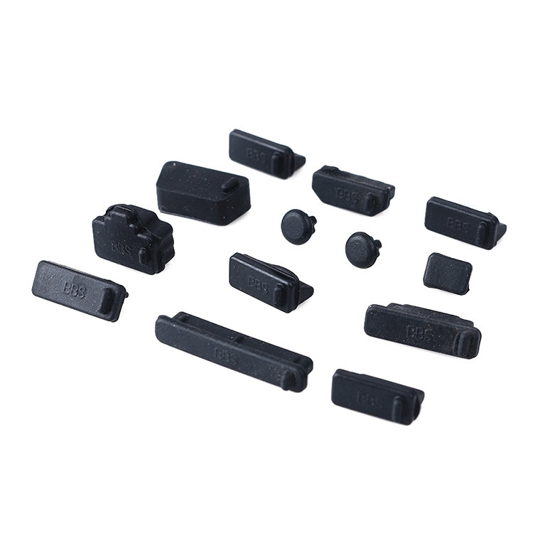 13 in 1 Universal Silicone Anti-Dust Plugs for Laptop(Black)