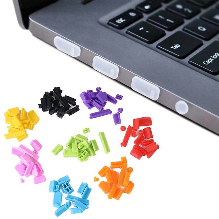 13 in 1 Universal Silicone Anti-Dust Plugs for Laptop(Transparent)