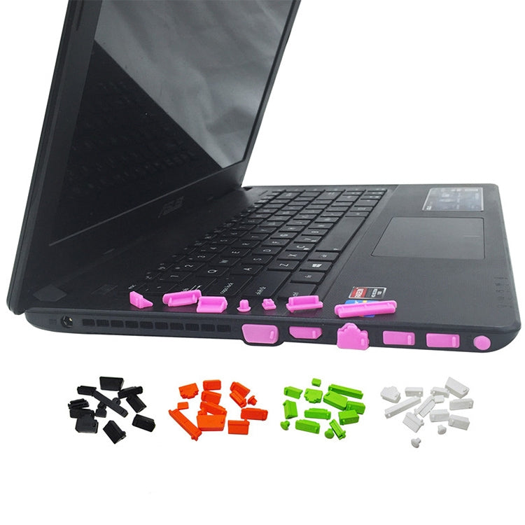 13 in 1 Universal Silicone Anti-Dust Plugs for Laptop(Rose Red)