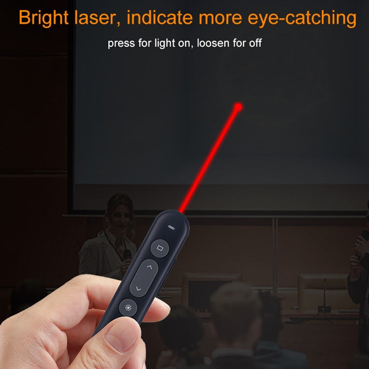 VIBOTON PP936 3R 2.4GHz Wireless Transmission Multimedia Presenter with 650mm Red Light Laser Pointer & USB Receiver for Projector / PC / Laptop