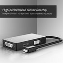 basix D1 Mini DP to HDMI + DVI + VGA 1080P Multi-function Converter, Cable Length: 15cm (Black)