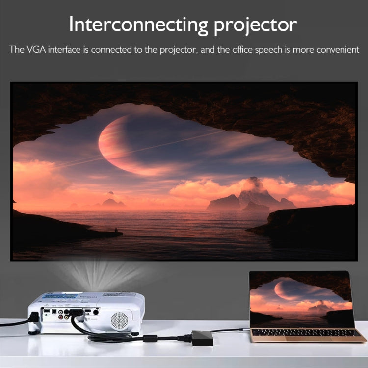 basix D1 Mini DP to HDMI + DVI + VGA 1080P Multi-function Converter, Cable Length: 15cm (Black)