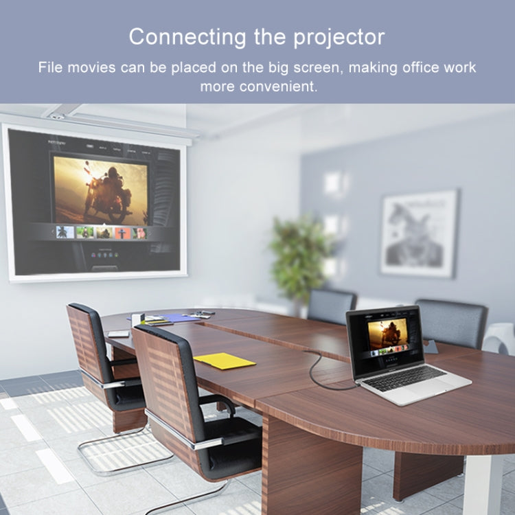 Mini DP to HDMI + DVI + VGA Rectangle Multi-function Converter, Cable Length: 28cm(Black)