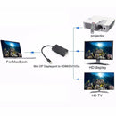 Mini DP to HDMI + DVI + VGA Rectangle Multi-function Converter, Cable Length: 28cm(Black)