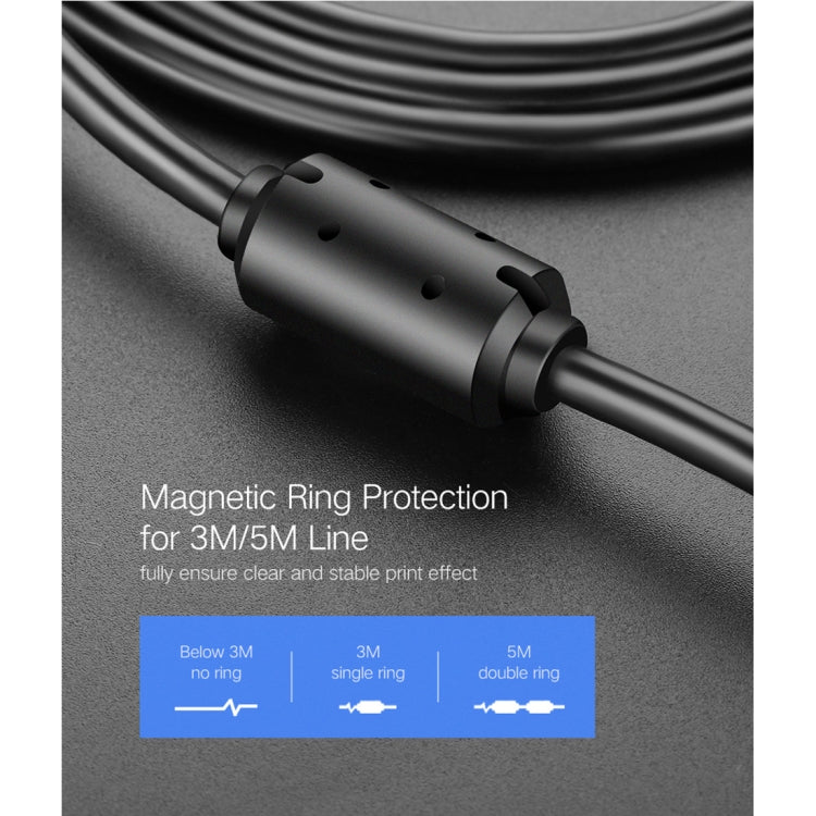 UGREEN USB 2.0 Nickel-plated Printer Cable Data Cable, For Canon, Epson, HP, Cable Length: 3m