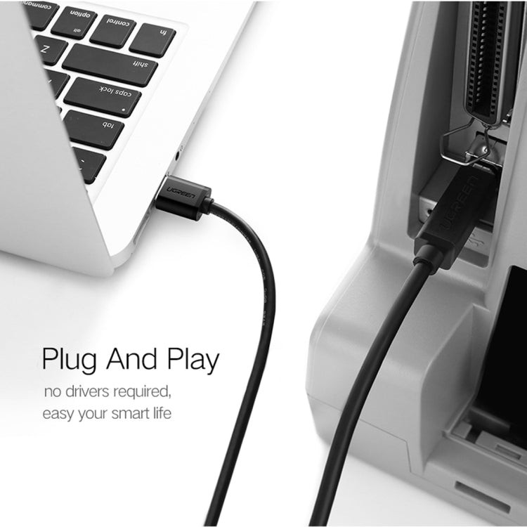 UGREEN USB 2.0 Nickel-plated Printer Cable Data Cable, For Canon, Epson, HP, Cable Length: 3m