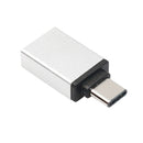 Aluminum Alloy USB-C / Type-C 3.1 Male to USB 3.0 Female Data / Charger Adapter, For Galaxy S8 & S8 + / LG G6 / Huawei P10 & P10 Plus / Xiaomi Mi 6 & Max 2 and other Smartphones(Silver)