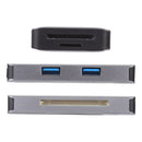 5 In 1 Dual USB 3.0 + CF + TF + SD Multi-function USB-C OTG Card Reader