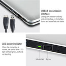 Aluminum Alloy External DVD Recorder USB3.0 Mobile External Desktop Laptop Optical Drive (Red)