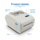 POS-9210 110mm USB POS Receipt Thermal Printer Express Delivery Barcode Label Printer, UK Plug(White)