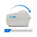 POS-9210 110mm USB POS Receipt Thermal Printer Express Delivery Barcode Label Printer, UK Plug(White)