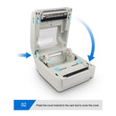 POS-9210 110mm USB POS Receipt Thermal Printer Express Delivery Barcode Label Printer, UK Plug(White)
