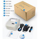 POS-9210 110mm USB POS Receipt Thermal Printer Express Delivery Barcode Label Printer, UK Plug(White)