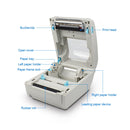 POS-9210 110mm USB POS Receipt Thermal Printer Express Delivery Barcode Label Printer, US Plug(White)