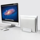 Universal Portable Aluminum Alloy Double Slot Width Adjustable Laptop Vertical Storage Stand Base(Black)