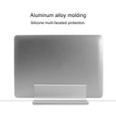 Universal Portable Aluminum Alloy Single Slot Width Adjustable Laptop Vertical Radiating Storage Stand Base(Black)