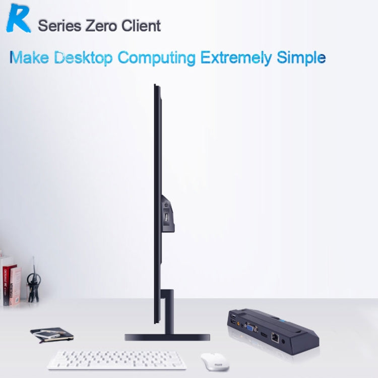 Zero Client R1W Mini PC, CORTEX QUAD A9 Quad Core up to 1.6GHz, RAM: 1GB, ROM: 8GB, Support WiFi, HDMI, VGA, RJ45, SPK