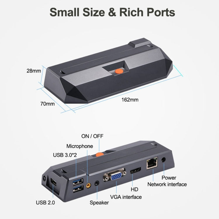 R0W Windows and Linux System Mini PC, Quad Core 1.5GHz, RAM: 1GB, ROM: 8GB, Support WiFi