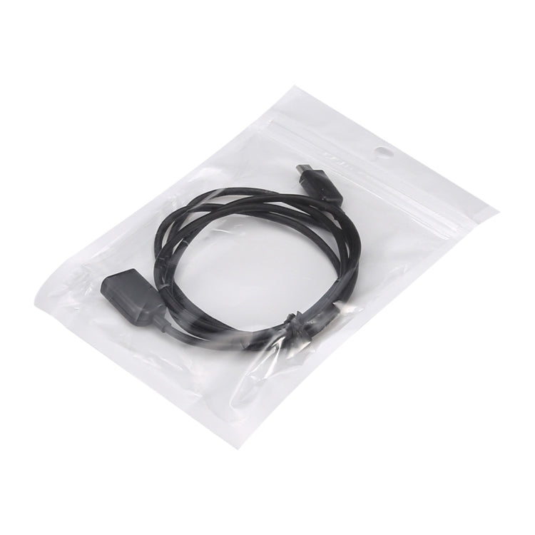1m Micro USB Male to Female Extension Cable, For Samsung / Huawei / Xiaomi / Meizu / LG / HTC and Other Smartphones(Black)