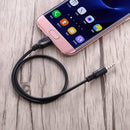 3.5mm Male to Micro USB Male Audio AUX Cable, Length: about 40cm(Black)