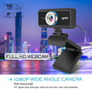 HXSJ S4 1080P Adjustable 180 Degree HD Manual Focus Video Webcam PC Camera with Microphone(Black)
