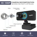 HXSJ S4 1080P Adjustable 180 Degree HD Manual Focus Video Webcam PC Camera with Microphone(Black)