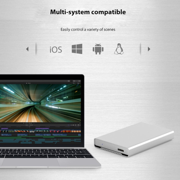 Blueendless U23Q SATA 2.5 inch Micro B Interface HDD Enclosure with Micro B to USB Cable, Support Thickness: 10mm or less