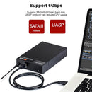 RSH-319 SATA 2.5 / 3.5 inch USB 3.0 Interface Horizontal Type HDD Enclosure, The Maximum Support Capacity: 8TB