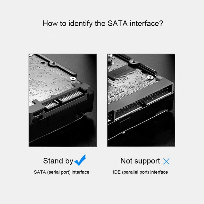 SEATAY HD213 Tool Free Screwless SATA 2.5 inch USB 3.0 Interface HDD Enclosure, The Maximum Support Capacity: 2TB(Blue)