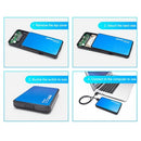 OImaster EB-2506U3 SATA USB 3.0 Interface HDD Enclosure for Laptops, Support Thickness: 7.0-12.5mm (Blue)