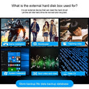 OImaster EB-2506U3 SATA USB 3.0 Interface HDD Enclosure for Laptops, Support Thickness: 7.0-12.5mm (Blue)