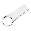 eekoo 16GB USB 2.0 Waterproof Shockproof Metal Ring Shape U Disk Flash Memory Card (Silver)
