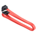 26AWG SATA III 7 Pin Female Straight to 7 Pin Female Elbow Data Cable Extension Cable for HDD / SSD, Total Length: about 50cm(Red)