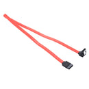 26AWG SATA III 7 Pin Female Straight to 7 Pin Female Elbow Data Cable Extension Cable for HDD / SSD, Total Length: about 50cm(Red)