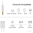 Ugreen 3.5mm Male to 2 x 3.5mm Female Audio Connector Adapter Cable 2 in 1 Microphone + Earphone Splitter Cable Converter