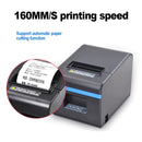 Xprinter N160II USB+Bluetooth Interface 80mm 160mm/s Automatic Thermal Receipt Printer, EU Plug