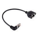 30cm RJ45 Male Bent Down to RJ45 Female LAN Extension Cable