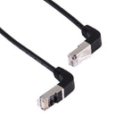 40cm RJ45 Male Bent Upward to RJ45 Male Bent Down Network LAN Cable