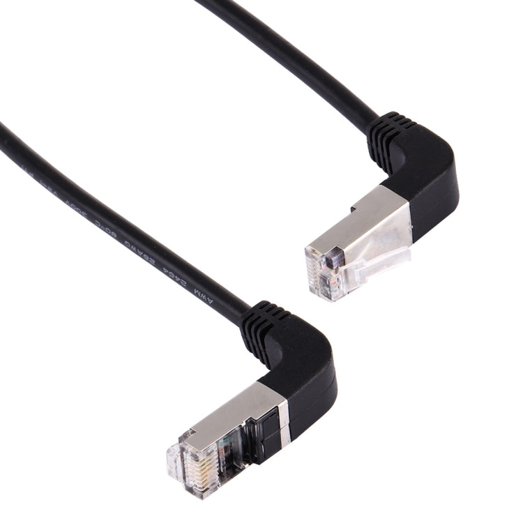 40cm RJ45 Male Bent Upward to RJ45 Male Bent Down Network LAN Cable