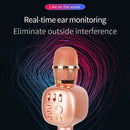 H12 High Sound Quality Handheld KTV Karaoke Recording Bluetooth Wireless Condenser Microphone(Rose Gold)